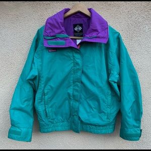 Vintage Columbia Bugaboo Jacket Coat Skiing Nylon Shell Bomber 80s medium